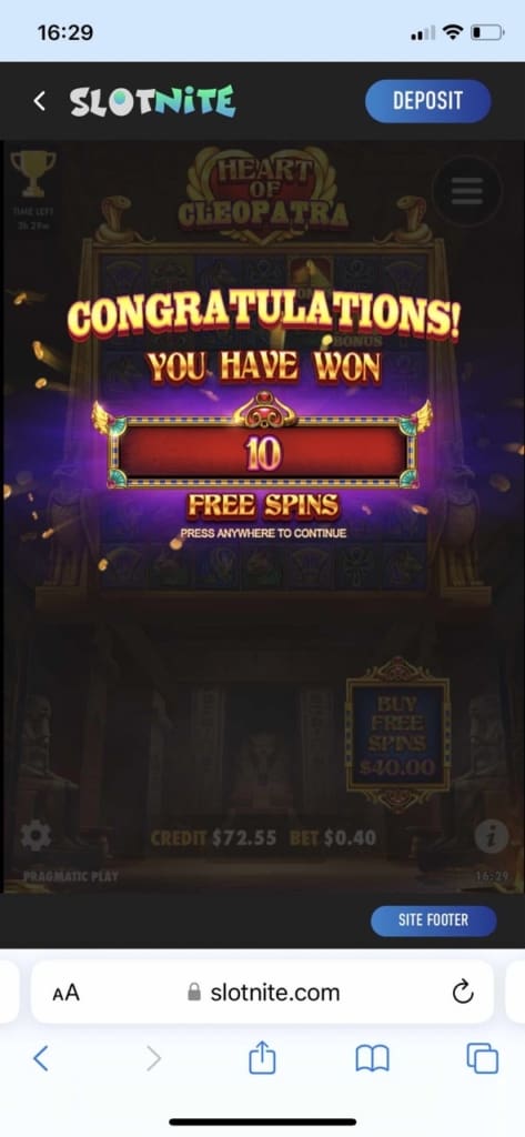 Slotnite Casino Screen