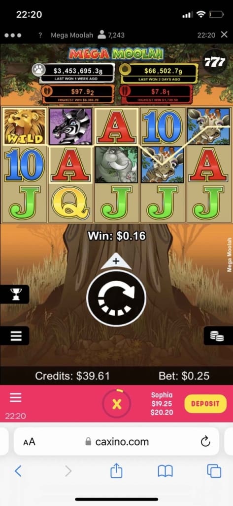 Caxino Casino Screen