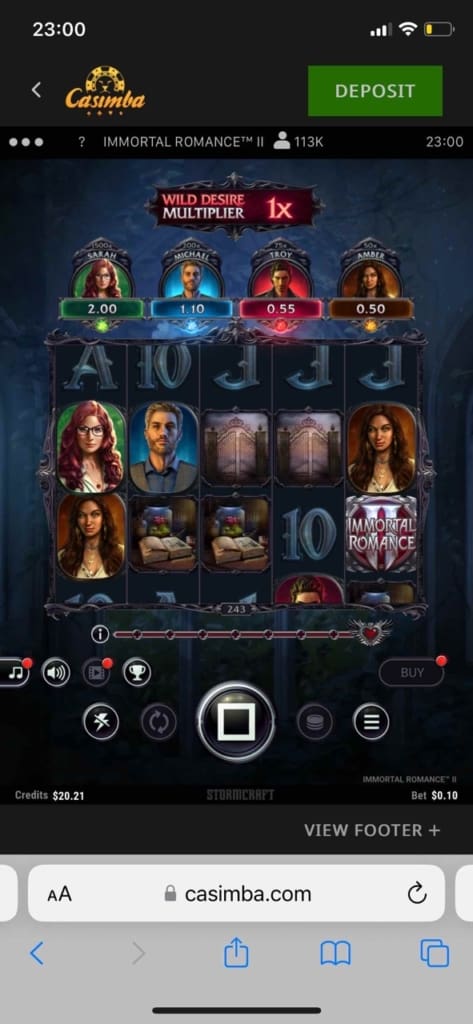 Casimba Casino Screen