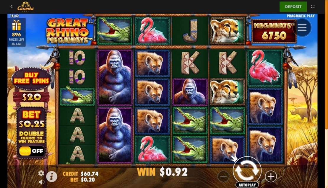 Casimba Casino Screen