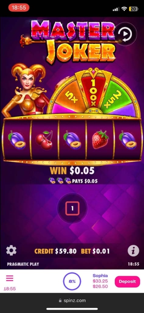 spinz casino games