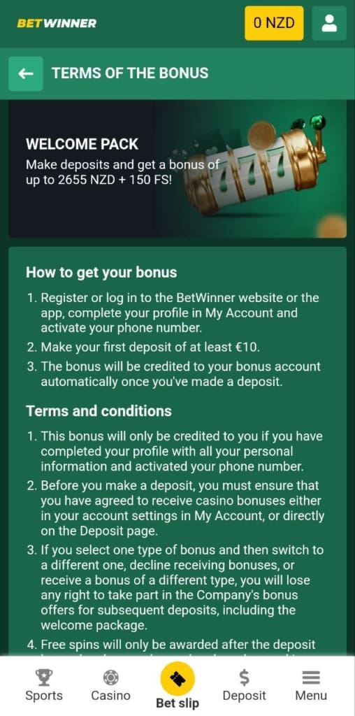 betwinner bonus