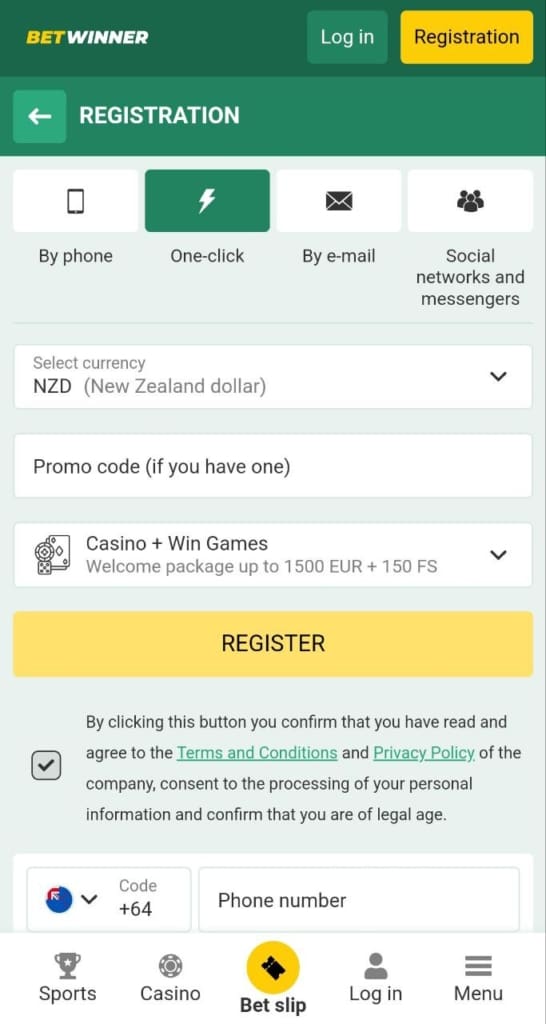 betwinner login